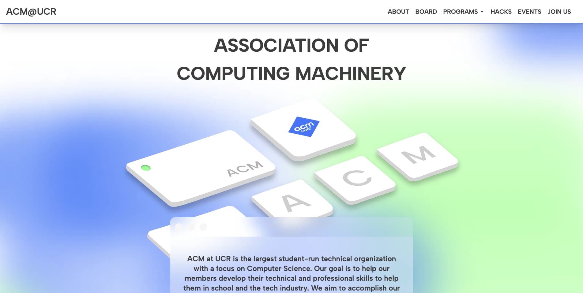 Picture of the ACM @ UCR Website